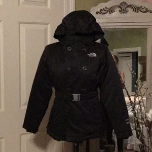Girls North Face Hyvent 550 Peacoat